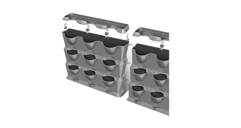 Kit mur végétal NatureUp ! avec arrosage intégré