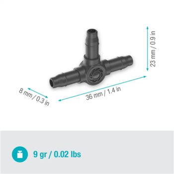 Dérivation en T 4.6 mm