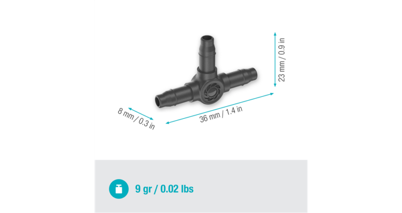 Dérivation en T 4.6 mm