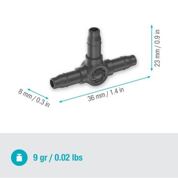 Dérivation en T 4.6 mm