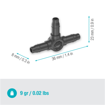 Dérivation en T 4.6 mm
