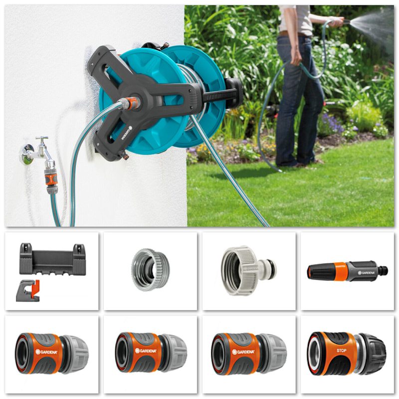 Dévidoir portable et mural 50 Classic avec accessoire- Gardena