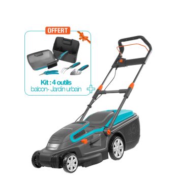 Tondeuse à gazon électrique PowerMax 1800/42 800m²- Kit balcon 4 outils offert