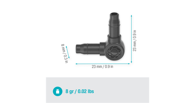 Jonction en L 4.6 mm