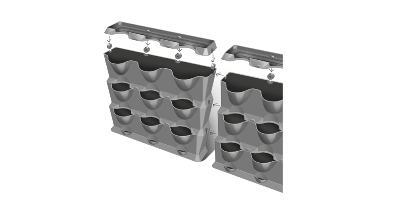 Kit mur végétal NatureUp ! avec arrosage intégré
