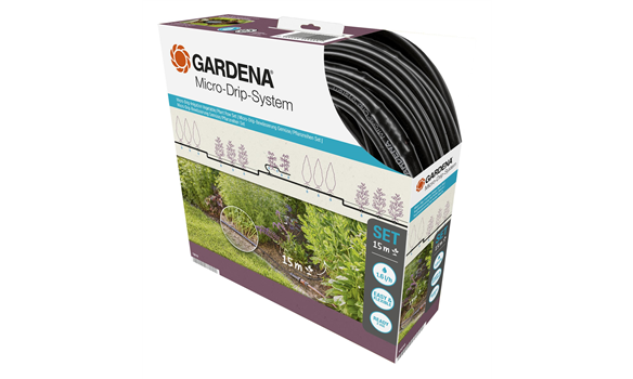 Kit d'arrosage goutte à goutte pour rangées de plantes (15 m)- Gardena