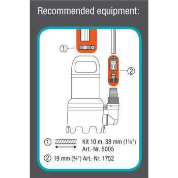 Pompe d'évacuation pour eaux chargées 16000