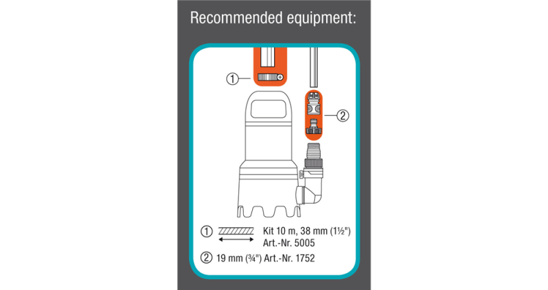 Pompe d'évacuation pour eaux chargées 16000