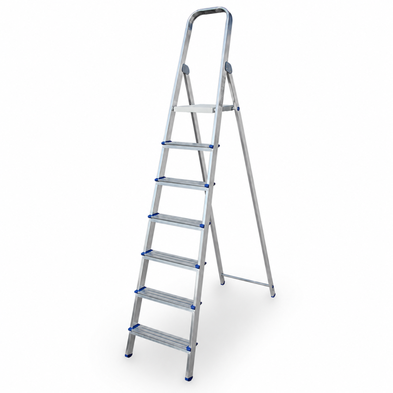 Escabeau Aluminium 7 marches, capacité 150 kg, marque portugaise JORMAX